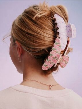 LoveShackFancy X Goody LIMITED EDITION Large Claw Clip - HAPPY THOUGHTS NWT